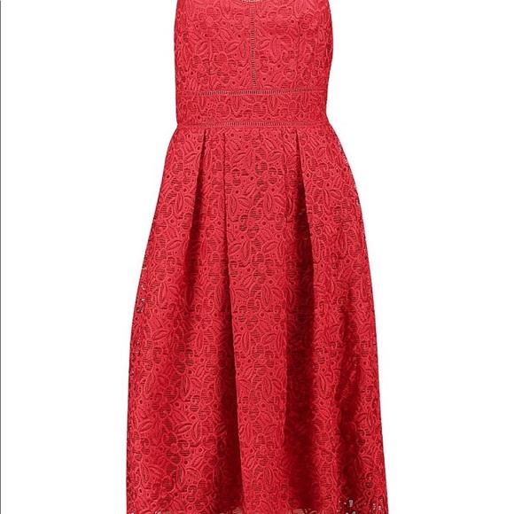 Maroon lace midi dress - Picture 2 of 4